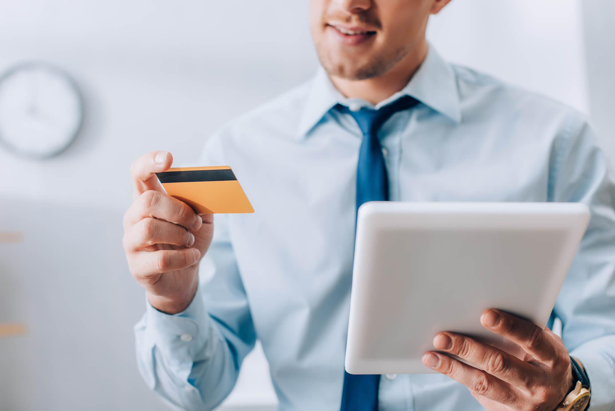 a man smiling after getting credit debt help